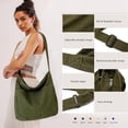 thumbnail image 4 of Bolso bandolera DAINAOTM de lona informal para mujeres y hombres negro L, 4 of 5