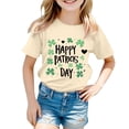 thumbnail image 4 of Baby Girl Tops Kid St. Patrick's Day Irish Shamrock Clover Short Sleeve Funny Pullover Tops T Shirts for Boys and Girls 4-5 Years, 4 of 4