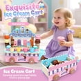 thumbnail image 3 of Set Atoylink Pretend Play de madera con forma de carrito de helados, 3 of 7