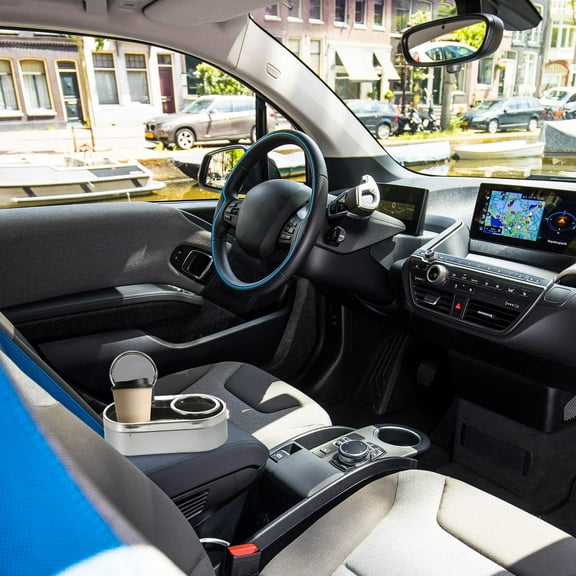 NICEXMAS Multipurpose Car Cup Holder Double-Cup Design For Automobile Interior Organization 1Set 16.2x4x8cm Silver