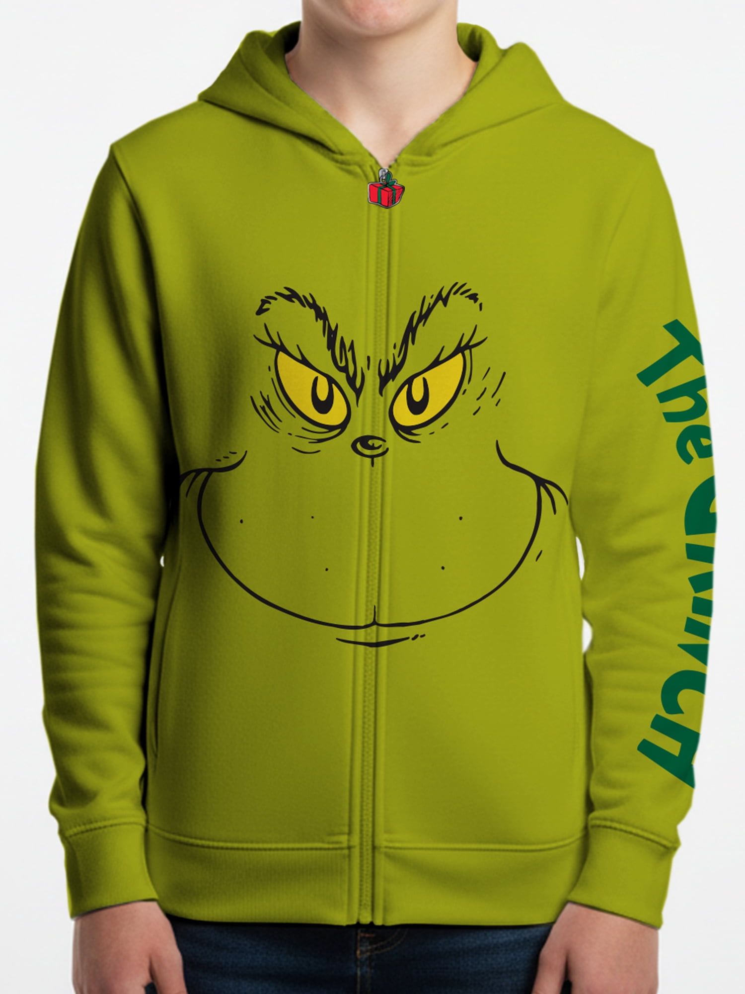 Dr Seuss Grinch Boys Cosplay Graphic Zip Hoodie, Sizes XS-XXL