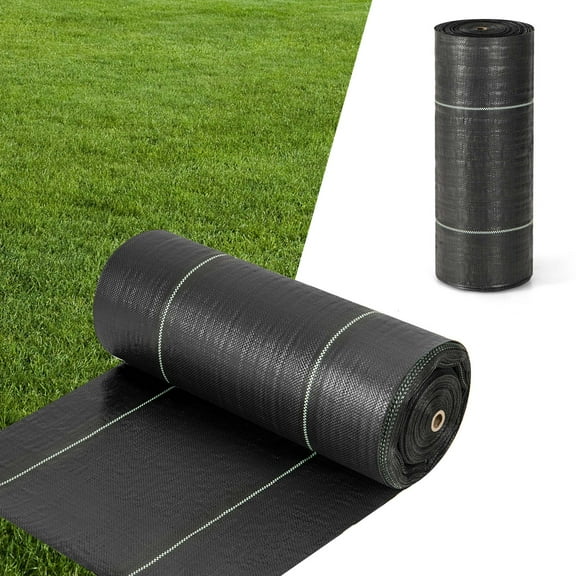 Costway 4 x 250FT Weed Barrier Landscape Fabric 4.6 OZ Heavy Duty Woven Gardening Mat