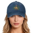 thumbnail image 2 of Lispipm Embroidery Baseball Cap for Women Men Vintage Adjustable Dad Hats Washed Cotton Plain Sun Hat for Daily Wear Blue, 2 of 6