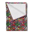 thumbnail image 2 of Floral Soft Flannel Fleece Throw Blanket, Colorful Spring Wildflowers Demonstration with Asters Chamomiles and Fern Leaves, Cozy Plush for Indoor and Outdoor Use, 60" x 80", Multicolor, by Ambesonne, 2 of 5