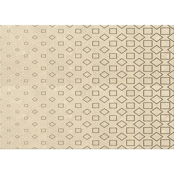 Ahgly Company Indoor Rectangle Patterned Moccasin Beige Area Rugs, 4' x 6'