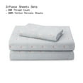 thumbnail image 4 of Beautiful Signature Floral 3-Piece 100% Cotton Percale Dawn Blue Sheet Set, Twin by Drew Barrymore, 4 of 7