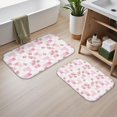 thumbnail image 2 of Pioneer Flower Floral Print Pattern Bath Mat Set Of 2,Non-Slip Rug for Bathroom,Kitchen,Bedroom,Entrance, 30x17 and 23.5x15.7 Inches, 2 of 5