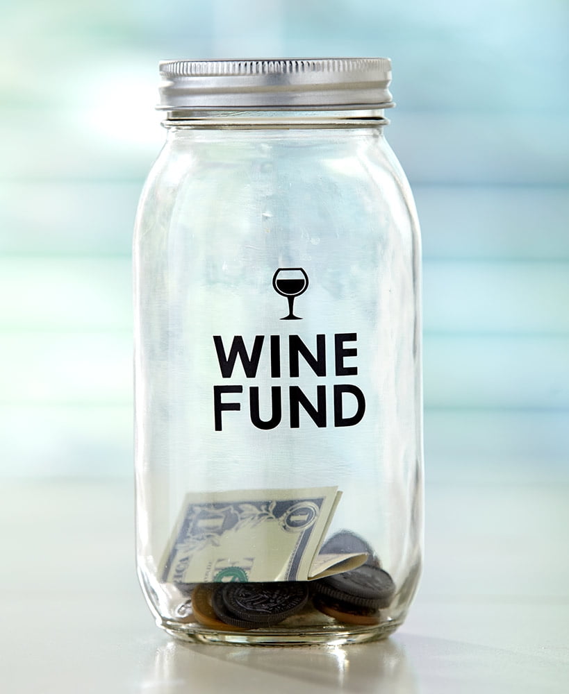 Glass MoneySaving JarsWine