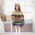 thumbnail image 7 of FORMRS Wearable Blanket Hoodie with Sleeves for Kids Cozy Flannel Sweatshirt, Artistic Desert Pattern, 7 of 7