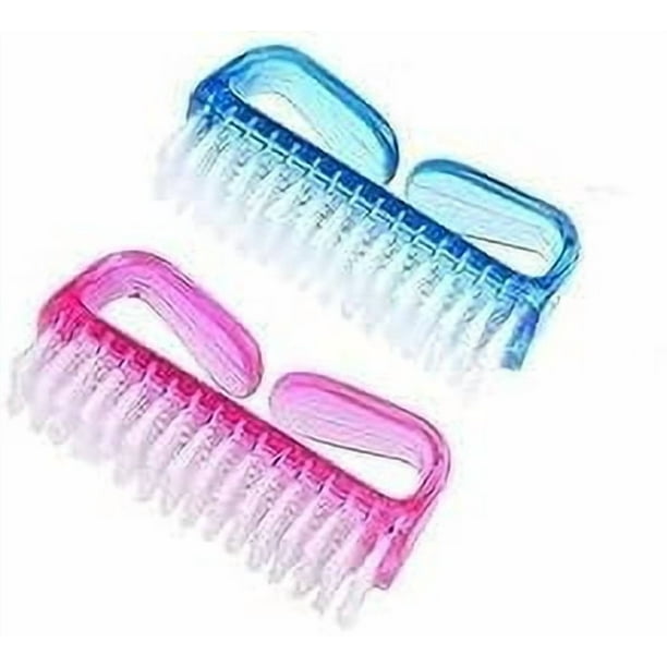 Nail Brush (2 Pcs) Durable & Lightweight ergonomic Handle Cleaning Nails Brush with Soft Bristles & Dust Brush Ideal for removing dirt fingernails toenails Home Garden Salon bath & washing