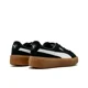 thumbnail image 4 of PUMA Suede Platform - Zapatillas de caña baja de dos capas de piel de vacuno con diseño de bizcocho, color negro, versión simplificada, 4 of 5