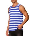 thumbnail image 4 of INSPIRE CHIC Father's Day Stripes Tank Top for Men's Striped Sleeveless T-Shirt Crew Neck Casual Vest 2XL Blue White, 4 of 6
