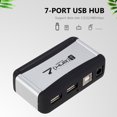 thumbnail image 4 of Hub USB vertical de 7 puertos Divisor USB 2.0 con adaptador de corriente para accesorios de PC Hugtrwg  Para estrenar, 4 of 9