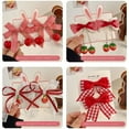 thumbnail image 2 of 1pair Cute Pair Clips Cloth Bow Red Cherry Hair Clip Bow Hairpins Strawberry Side Hairpins Side Bangs Clip D, 2 of 8
