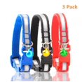 thumbnail image 2 of Fordawn 3 Pcs Collier pour Chat à Dégagement Rapide en Nylon Collier pour Chat Réfléchissant avec Clochette, Multicolore, Sûr et Durable, 2 of 10