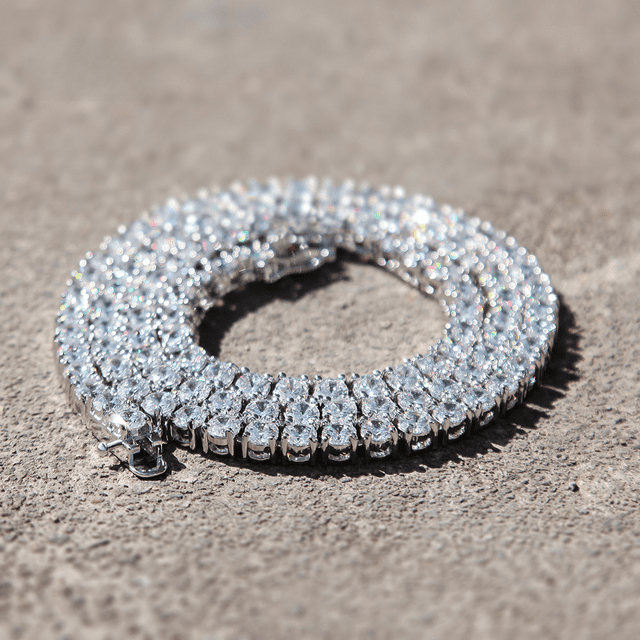 Cadena de tenis personalizada europea y americana con incrustaciones de cobre y circonitas, collar de estilo hip hop para hombres, TennisChain