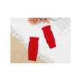 thumbnail image 4 of INSPIRE CHIC Women's Elastic Knit Gloves Female Lacework Wrist Arm Warmer Thumb Hole Half Finger Cute Sleeves for Christmas Cool Windproof Red, 4 of 6