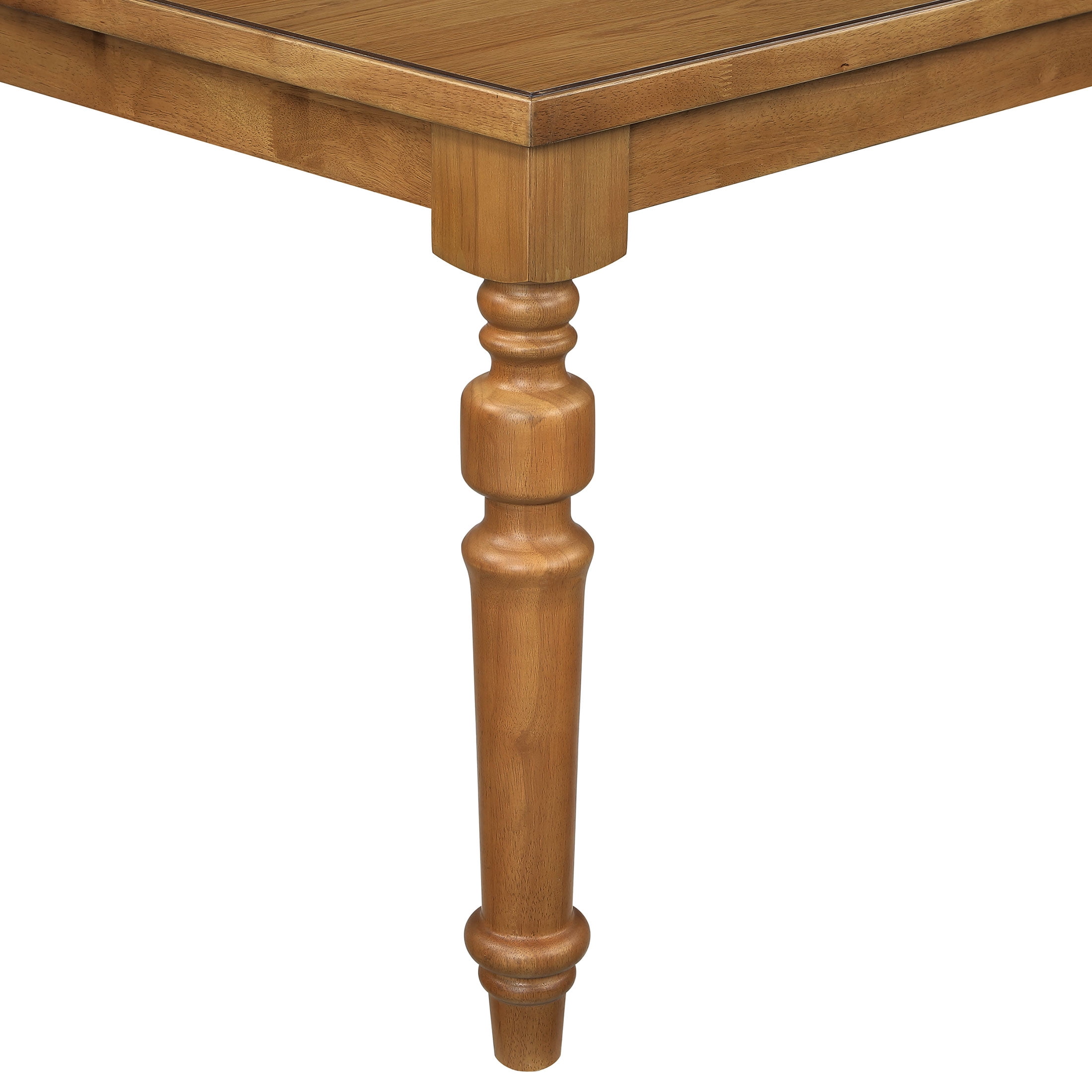 My Texas House Perry Extendable Dining Table in Warm Brown Finish