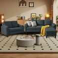 thumbnail image 5 of Soscana Living Room Furniture Set, 3 Seater Sectional Sofa with Storage Ottoman and Loveseat, Modern Sofa Couch Love Seat for Living Room Apartment Studio Office, 5 of 8