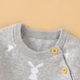 thumbnail image 5 of Baby Jumpsuit Easter Bunny Knit Sweater Romper Long Sleeve Jumpsuit Clothes for Unisex Grey 12 Months-18 Months, 5 of 7