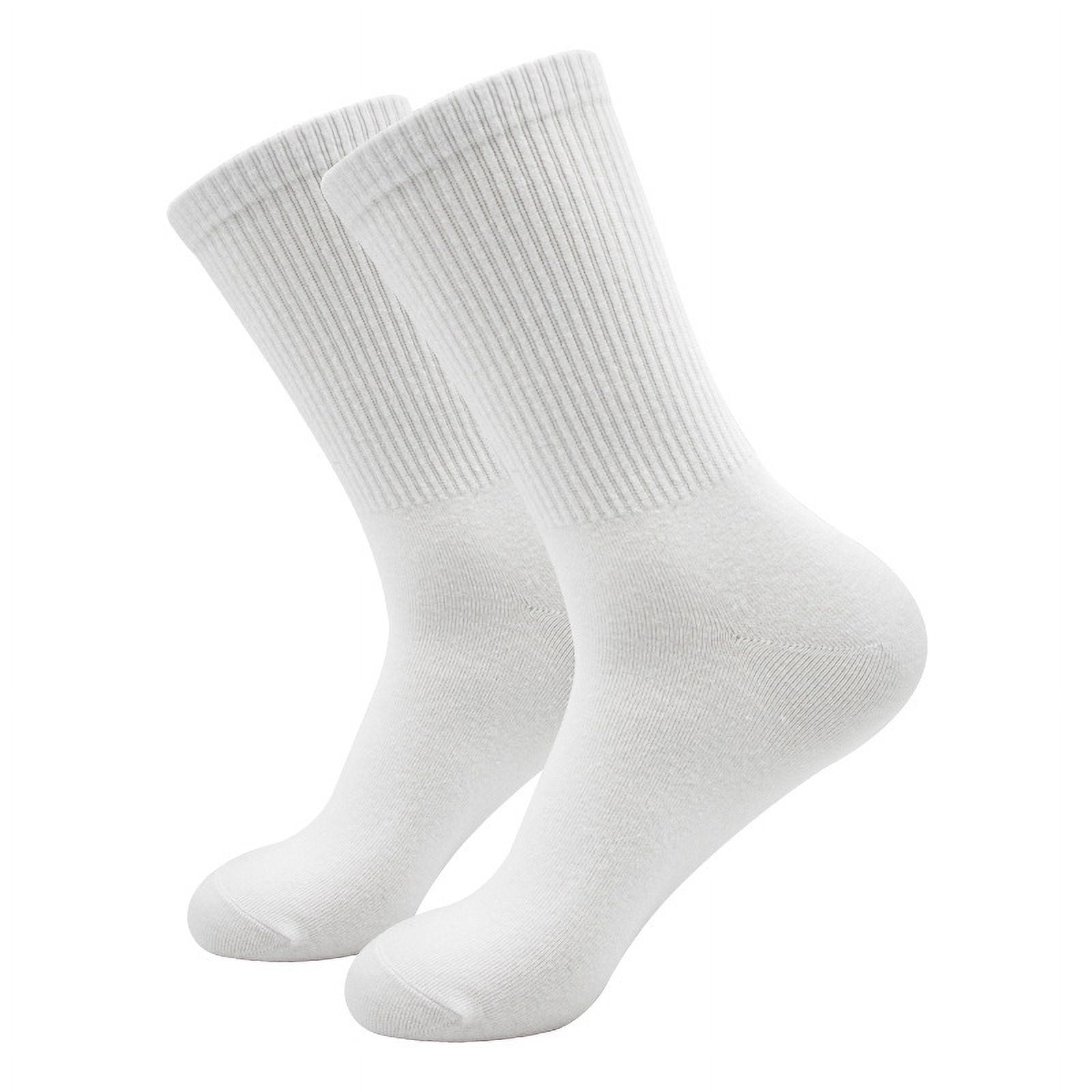 ERDOUY 10 pairs of Thin, Soft, Comfortable and Breathable Women’s Cotton Crew Socks - Above Ankle for Business, Casual and Athletic Use (White）