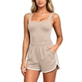 thumbnail image 2 of Naotn Two-piece Workout Sets for women Summer Casual Sleeveless Tank Top and Shorts Comfy Soft Colorblock Ribbed Set, 2 of 7