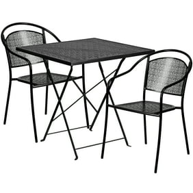 Flash Furniture 30 Round Indoor Outdoor Steel Folding Patio