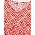 thumbnail image 5 of Moomaya Women Printed Summer Tunic Top V Neck Button Down Flutter Elbow Sleeves Flared Top, 5 of 8