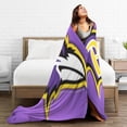 thumbnail image 4 of Manta de microfibra ultrasuave Baltimore Ravens, manta de microfibra de lujo para todas las estaciones, cálida para cama, sofá y viajes., 4 of 5