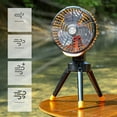 thumbnail image 4 of EUDIDV Portable Lighted Fans​ Shakeable Head Outdoor Fan Light, Large Capacity Foldable Tripod Fan, Camping Tent Fan;Fans with Illumination, 4 of 7