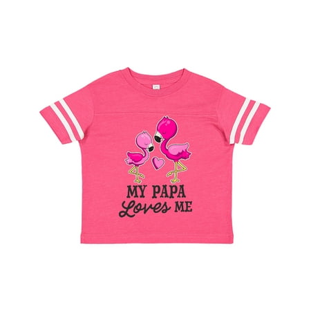 

Inktastic My Papa Loves me with Two Flamingos Gift Toddler Boy or Toddler Girl T-Shirt