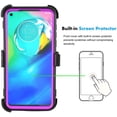 thumbnail image 3 of Mignova pour Motorola g Power Case, Étui de Protection Robuste à Absorption des Chocs/haute Résistance aux Impacts avec Béquille, Étui-Holster Pivotant à Pince pour Motorola g Power 6,4 Pouces (Violet), 3 of 7