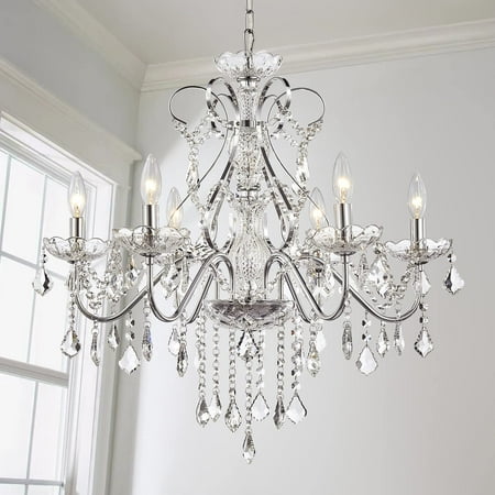 

Saint Mossi Crystal Chandelier Light Fixture Modern Chandelier Crystal LightingCrystal Pendant Raindrop Chandelier for Dining Room Bedroom Living Room H23 x D246-Light