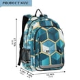thumbnail image 2 of FORMRS Unisex School Backpack 17" Student Travel Bag with Laptop Compartment, Light Blue Geometric Pattern, 2 of 7