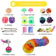 thumbnail image 6 of Goodwill 20 Pcs Cat Toys Kitten Toys Set, Collapsible Cat Tunnels for Indoor Cats, Interactive Cat Feather Toy, Fluffy Mouse Crinkle Balls Toys for Cat Puppy Kitty Kitten, 6 of 7