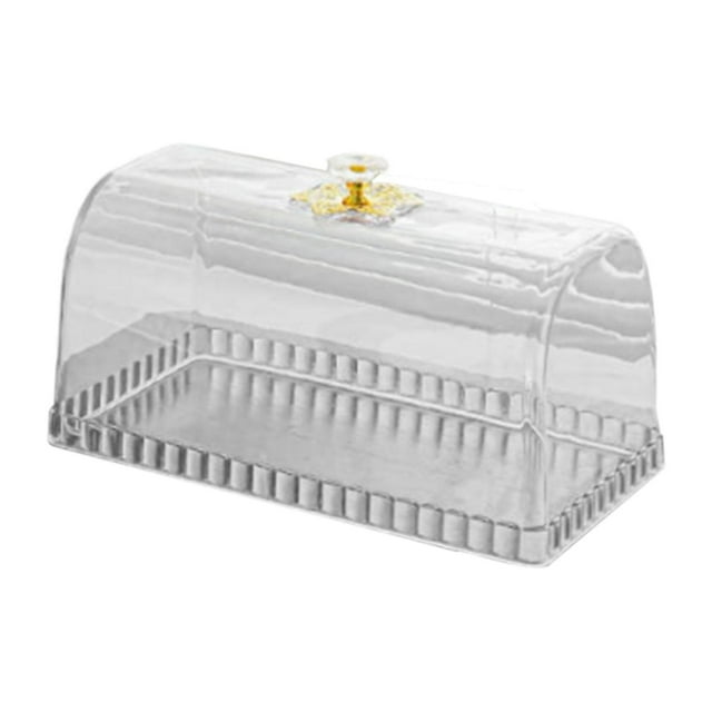 Taquillo transparente Tapa de alimentos Tapa del pastel Decoración de la boda Multipropósito Multipropósito Pantalla de comida Cloche para pastel Longitud 27 cm