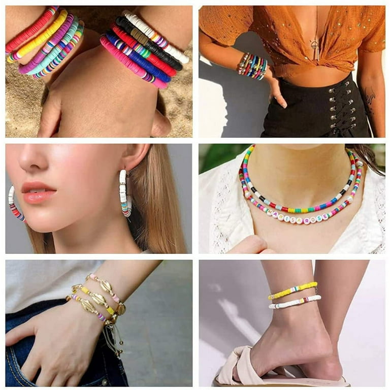 10 Strands 6mm Mixed Color Clay Beads Bracelet, With Pearl Beads And Black  Disc Stone Beads Spacers, Polymeric Clay Bead Set, Suitable For Making  Necklaces, Bracelets, Earrings, Handmade Accessories For Women And