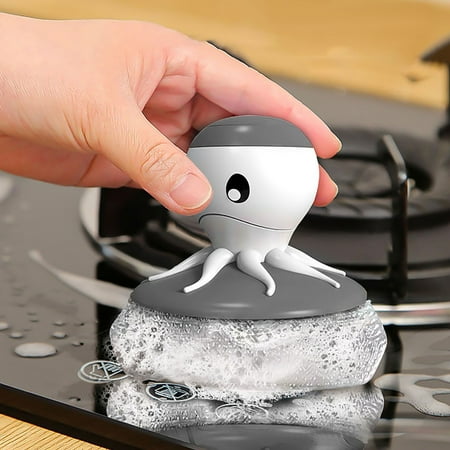 

Ycolew Clearance Brushes Kitchen household Pot Washing Dish Washing Detergent Pot Washing Non Stick Oil Automatic Press Liquid Filled Steel Wire Ball Dish Washing Brush Cleaning Supplies Gif