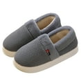 thumbnail image 5 of Vedolay Mens House Slippers Soft Plush Comfy Warm Fuzzy Slippers Cozy House Slippers Grey,44, 5 of 5