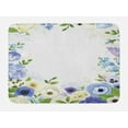 thumbnail image 1 of Garden Art Bath Mat, Romantic Natural Floral Frame Design with Roses Peonies and Fresh Spring Leaves, Non-Slip Plush Mat Bathroom Kitchen Laundry Room Decor, 29.5 X 17.5 Inches, Multicolor, Ambesonne, 1 of 2