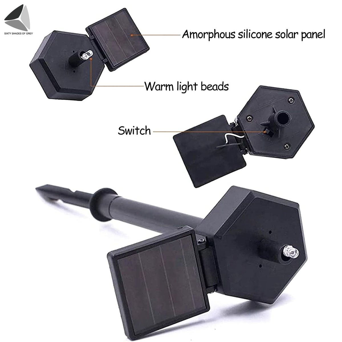PULLIMORE 4 Packs Owl Solar Power Lights Waterproof Animals Lamp Lawn Nightlight for Garden Yard Path Outdoor Decor