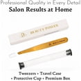 thumbnail image 7 of Beauty Power Precision Slant Tip Eyebrow Tweezers, Stainless Steel, Gold, With Storage Tube, 7 of 7