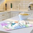 thumbnail image 6 of Dish Drying Mat Watercolor Floral Hummingbird Microfiber Kitchen Dish Mat Super Absorbent Dish Drainer Mat Fast Drying Heat-resistant Drying Mat for Kitchen Counter, 16"x18", 6 of 7