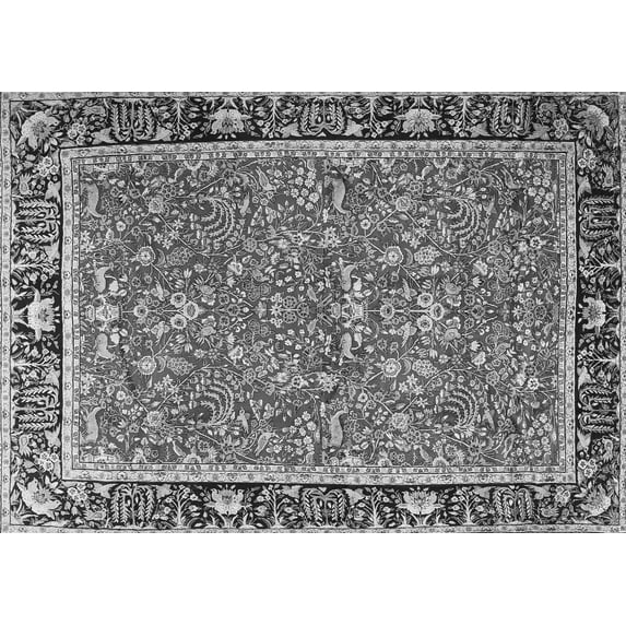 Ahgly Company Indoor Rectangle Persian Gray Traditional Area Rugs, 7' x 10'