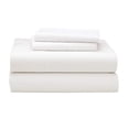 thumbnail image 2 of The Great American Store- 100% 1800 Microfiber 15 Inch Deep 5 PC Split Sheet Set (Solid White, Queen)- Extremely Smooth Stronger Durable Quality - Luxury Bedding, Easy to Care, 2 of 3