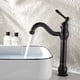 thumbnail image 2 of Grifo de lavabo giratorio de 360°, estilo retro clásico, construcción de latón macizo, grifo de baño vintage negro, 2 of 5