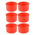 thumbnail image 1 of Mini Moldes de Silicona para Pasteles,Bandeja Hornear Redonda 4 Pulgadas, Molde Antiadherente, Bandeja Hornear, Reutilizable, Rojo, Juego 6, 1 of 5