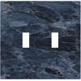 thumbnail image 1 of Nadoabtm Decorative Switch Plates Realistic Deep Blue Marble Pattern 2 Gang Double Toggle Wall Plate Outlet Light Switch Cover Electrical Faceplate for living Room Home Decor, 1 of 8