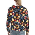 thumbnail image 7 of Lsque Colorful Astronomy Pattern Casual Women's Hoodie,Hooded Sweatshirt with Kangaroo Pocket,Pullover Hoodie with Eye-catching Drawstrings-X-Large, 7 of 7