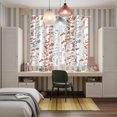 thumbnail image 4 of Orange Grey Botanical Kitchen Curtains Window Panels, Spring Floral Summer Farmhouse Insulated Window Treatment Curtain, Grommet Curtains for Bedroom/Living Room/Bathroom, 2 Piece 52"Wx84"L, 4 of 8
